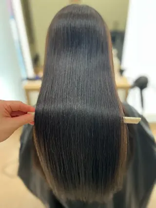 ロング カラー 外国人対応 佐久間のヘアスタイル