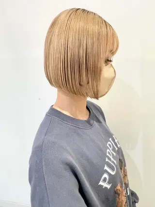 ショート カラー 透けるbrown カラー🎗♡yukaのヘアスタイル