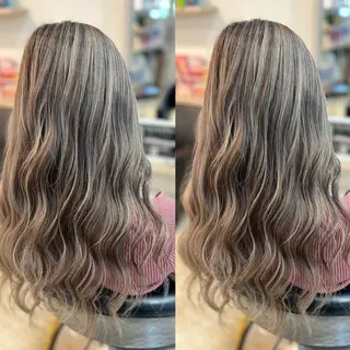 ロング カラー KR2S× 亜以加のヘアスタイル