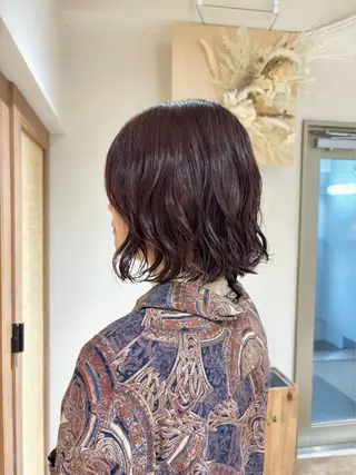 ショート カラー パーマ KANO🌷 艶カラーのヘアスタイル
