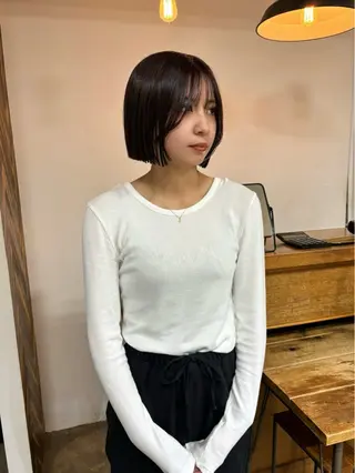 ミディアム カラー ボブ&韓国レイヤー/ 艶カラー♡TOMOEのヘアスタイル