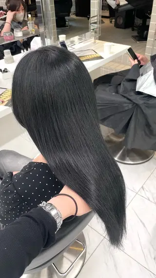 ロング 🖤韓国暗髪 |透明感カラー ゆりのヘアスタイル