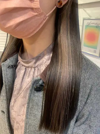 セミロング カラー 🐝岡本 柚葉🐝のヘアスタイル
