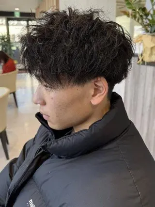 ロング パーマ メンズ特化🏆 田中滉のヘアスタイル