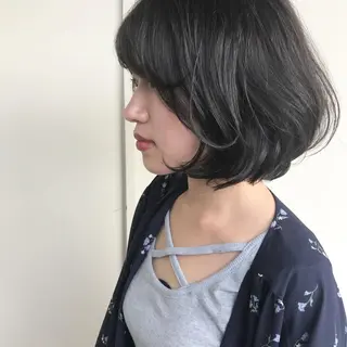 ショート カラー パーマ ヘアアレンジ 【体験】韓国 メイク&ヘア天神のヘアスタイル