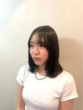ミディアム 横浜/カットモデル 佐藤桃香 🦥のヘアスタイル
