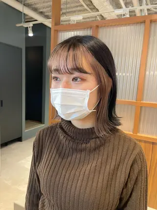 ショート カラー 店長 MANAMI 艶カラー／骨格ボブのヘアスタイル