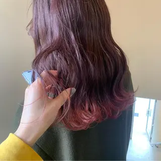 ミディアム カラー 本間 結衣のヘアスタイル