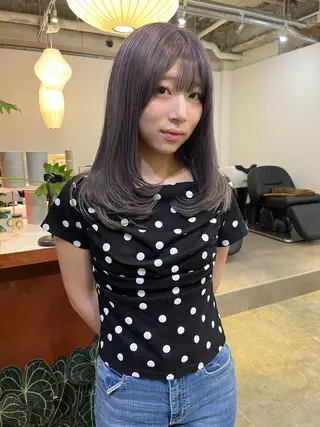 ミディアム カラー Sanaダブルカラー ✨️パルコ徒歩1分のヘアスタイル
