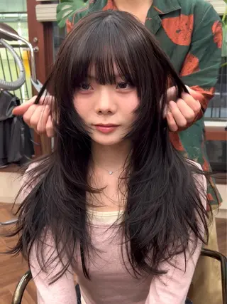 ミディアム カラー レイヤー専門家 ダブルカラー修のヘアスタイル