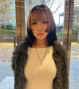 ミディアム カラー&縮毛 kotojiのヘアスタイル