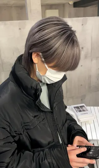 ミディアム メンズ メンズ縮毛矯正 🎖アジマ リョオのヘアスタイル