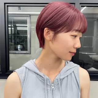 ショート カラー 🤍ブリーチなしカラ ー/渋谷/YUU🤍のヘアスタイル