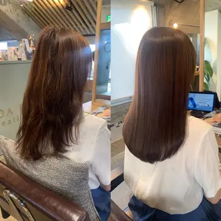 セミロング ヘアアレンジ 七原 海夕のヘアスタイル