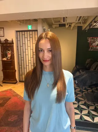 ロング アユム副店長褒められ 艶髪プロデュース✨のヘアスタイル