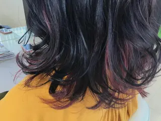 セミロング カラー Oopsレイヤー 加藤澄都のヘアスタイル