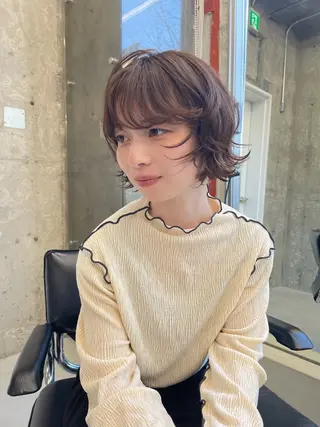 ショート カラー RIN🎀レイヤー/ ボブ/オリーブカラーのヘアスタイル