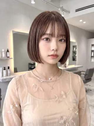 ショート 韓国風🥀透明感 カラー🖤uraraのヘアスタイル