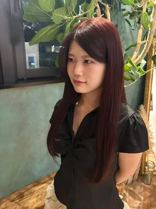 ロング カラー はらだ みはるのヘアスタイル