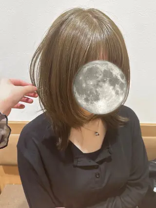 ミディアム 🥀似合わせカラー× 中韓mix うた🥀のヘアスタイル