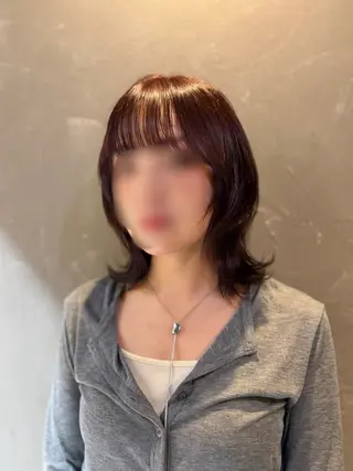 ミディアム 岡大前ハッシュカット ×髪質改善/松島大己のヘアスタイル