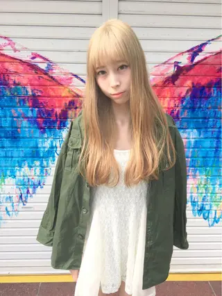 ロング カラー ヘアアレンジ 柔らか垢抜けｶﾗｰと ｶｯﾄ🫧ASUKAのヘアスタイル