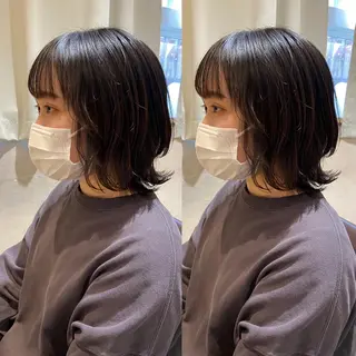 ミディアム 今話題の艶髪矯正 美艶カラー/FUKAのヘアスタイル