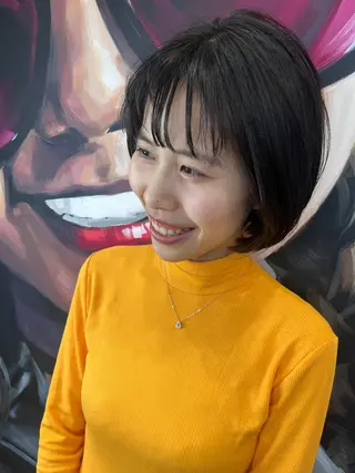 ショート カラー パーマ ヘアアレンジ メンズ キッズ ネイル マツエク・マツパ アイブロウ 久木原 ゆりのヘアスタイル