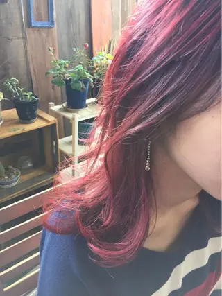 ミディアム カラー 松田 由貴のヘアスタイル