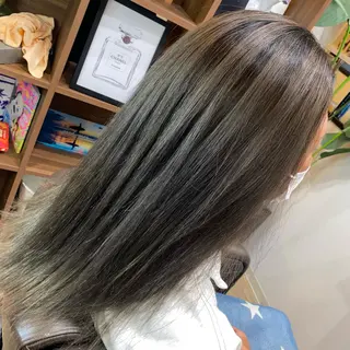 セミロング カラー メンズパーマ /栄/伊藤りんなのヘアスタイル