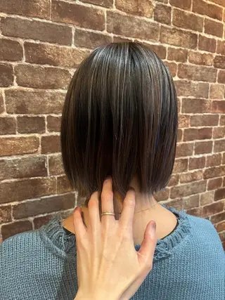 セミロング カラー パーマ ヘアアレンジ メンズ キッズ ネイル マツエク・マツパ アイブロウ 久木原 ゆりのヘアスタイル