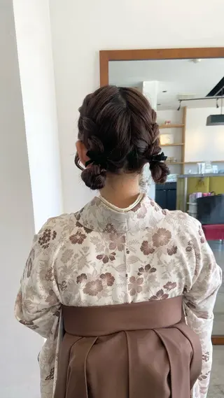 ヘアアレンジ まつ あみのヘアスタイル