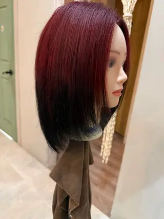 ロング カラー レディースモデル募集 角快利のヘアスタイル