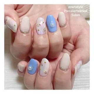 ミディアム ネイル 🐾enen style 🐾のネイルデザイン