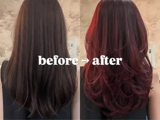 ロング カラー 🍒ハイレイヤー🍒 海外ヘア🍒Momoのヘアスタイル