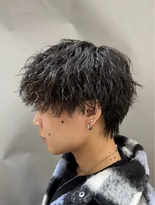 パーマ メンズ 重松 丈博のヘアスタイル