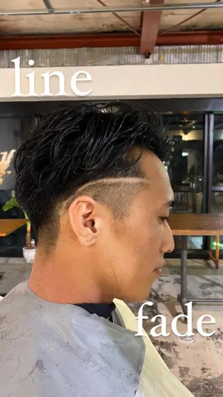 ショート メンズ SHUN札幌 メンズパーマフェードのヘアスタイル