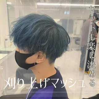 ショート カラー ヘアアレンジ メンズ ダブルカラー｜ なおき｜池袋美容師のヘアスタイル