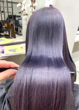 ミディアム 髪質改善 ハイトーン 透明感 川﨑 翼のヘアスタイル