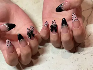 ネイル 韓国/ワンホン/長さ 出しつけ放題🎀のネイルデザイン