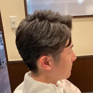 ショート パーマ メンズ 長谷川 真那のヘアスタイル