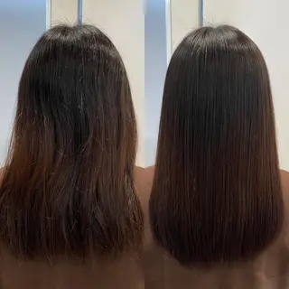 ロング パーマ 顔まわりカット🌟 くびれヘア/寺門遥輝のヘアスタイル