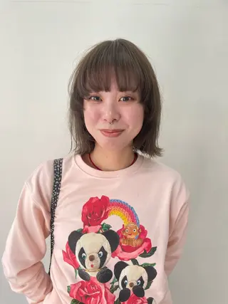 ミディアム カラー パーマ ヘアアレンジ メンズ tatsumi/ボブ ウルフ/レイヤーのヘアスタイル