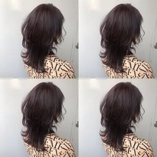 セミロング カラー エフェクトブリーチ 🌟前澤啓太朗のヘアスタイル
