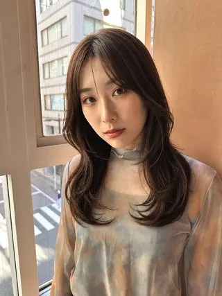 ロング 韓国風パーマ/ヘア セット/店長みづきのヘアスタイル
