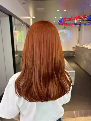 セミロング カラー ヘアアレンジ 💟ケア×ハイトーン 💟/ミオのヘアスタイル