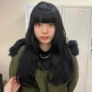 ロング MIDORI🎀 透明感/ベージュのヘアスタイル