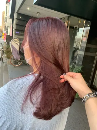 セミロング カラー ピンクカラー/ mana🎀のヘアスタイル