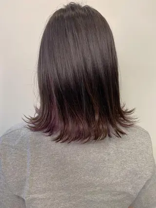 ミディアム カラー ヘアアレンジ 【艶髪×韓国風】 毛流れ職人 RYOのヘアスタイル