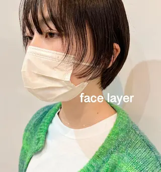 ミディアム カラー ナチュラルなショート 北本空河のヘアスタイル